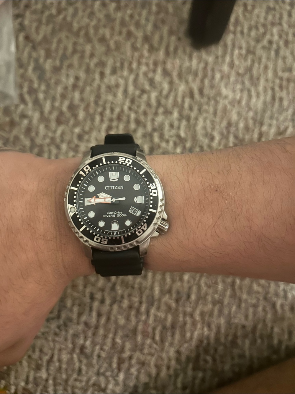 Citizen Black and Silver Eco-Drive Diver Watch